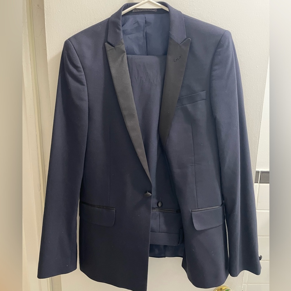 ASOS Midnight Blue Slim Tuxedo and Pants